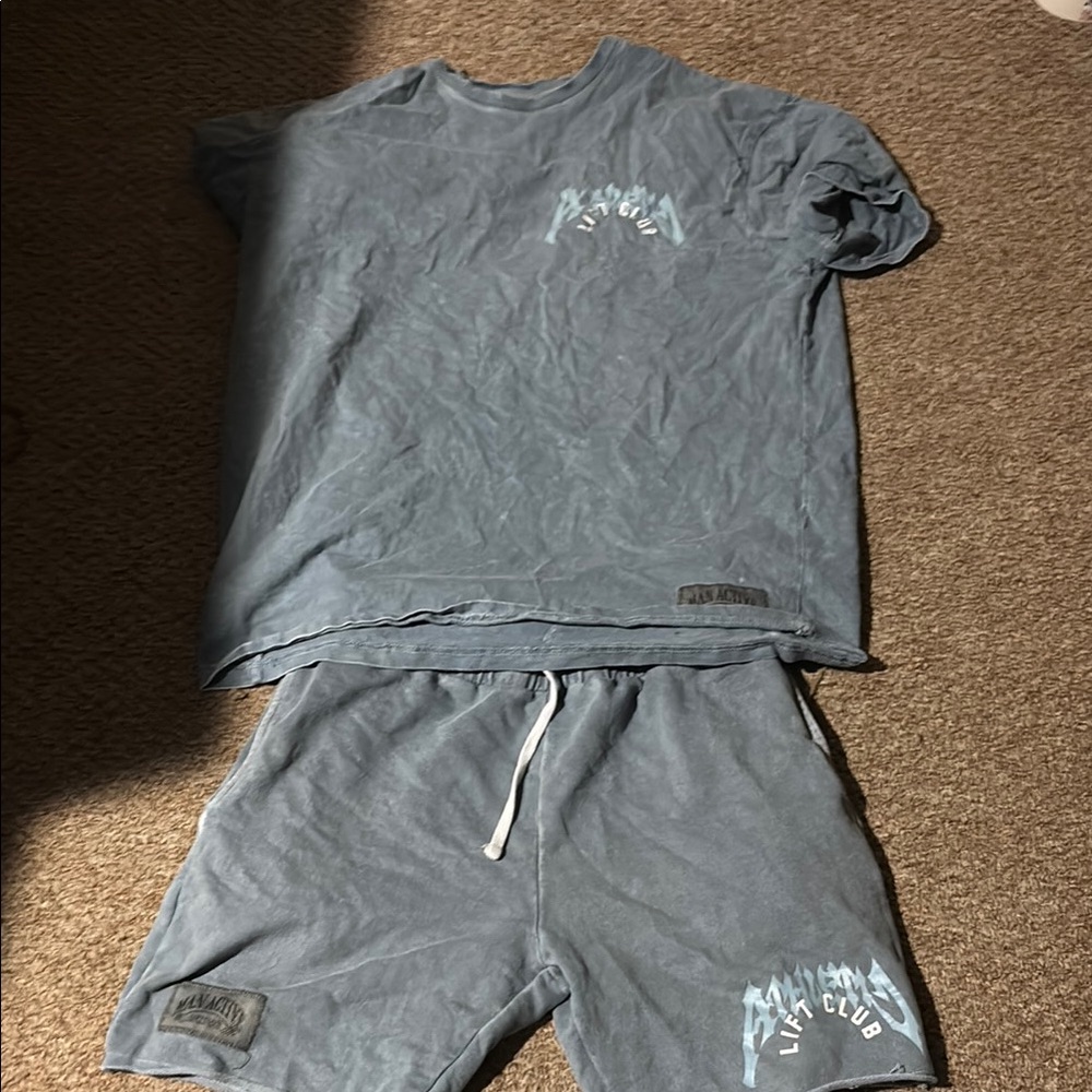 Men's Blue Graphic Shorts